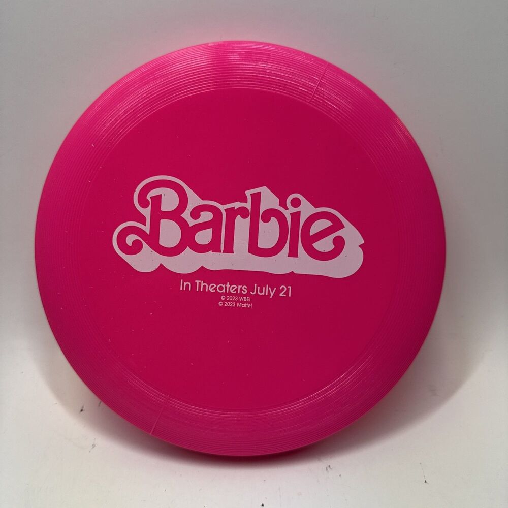 BARBIE 2023 film Promo Frisbee Greta Gerwig Margot Robbie Movie Promo Pink